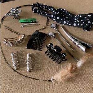 Random hair updo stuff! barrette, bands, picks etc